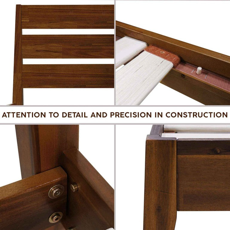 Acacia Emery Solid Wood Bed Frame - Stylish and Durable Acacia Wood Design for Your Bedroom