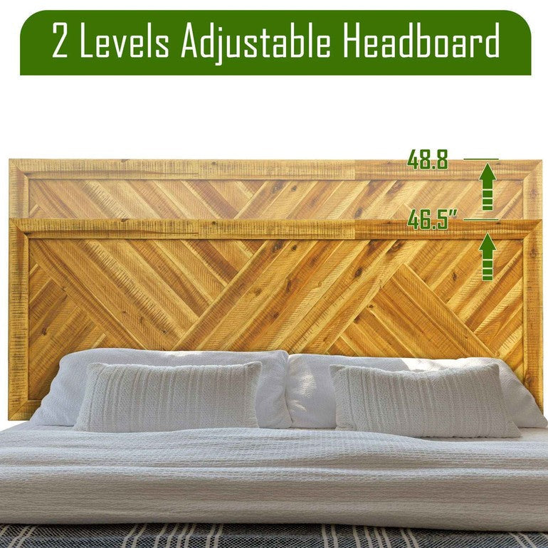 Acacia Sierra Deluxe Solid Wood Bed Frame