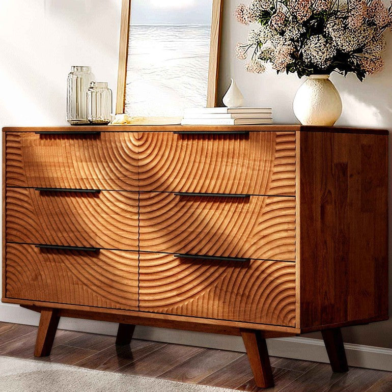 Acacia Harmony Dresser with 6 Drawers for Stylish Storage