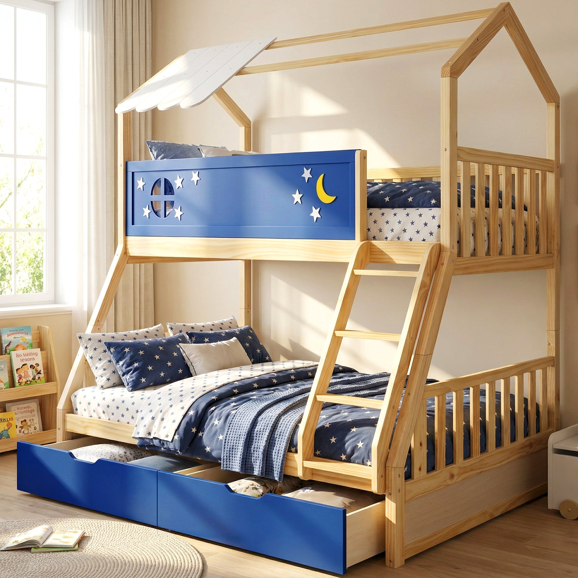Moonlight Kid Bunk Bed - Stylish and Space-Saving Bunk Bed for Kids