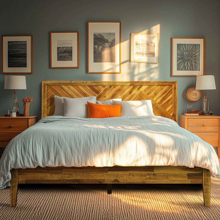 Acacia Sierra Deluxe Solid Wood Bed Frame
