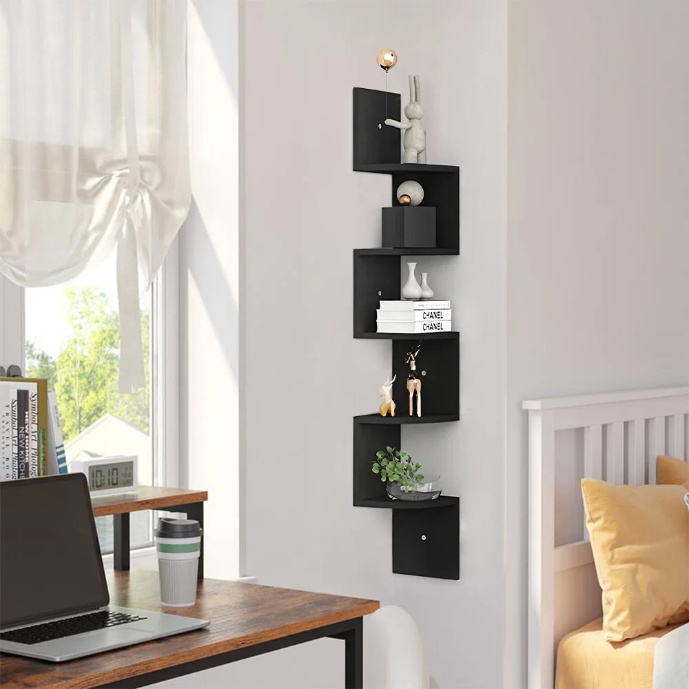 5-Layer Wooden Wall Rack