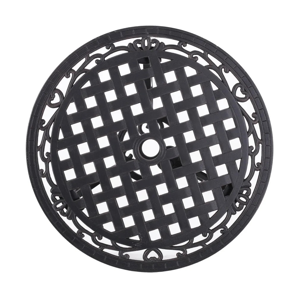 GardenGrace Cast Aluminum Patio Bistro Set – Timeless Outdoor Metal Furniture for Courtyard, Balcony & Backyard Bliss