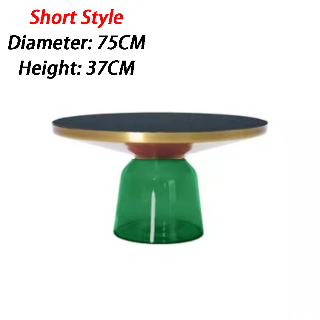 Transparent Glass Round Side Table
