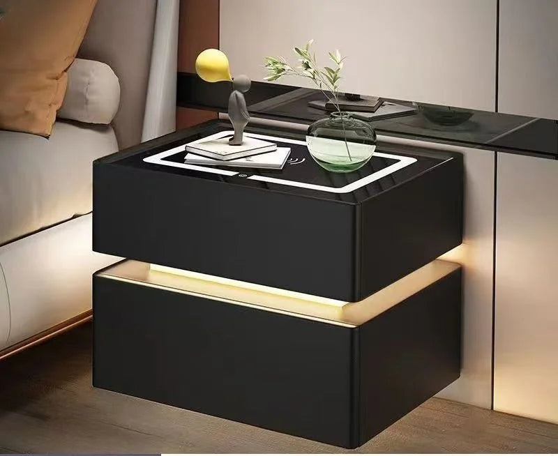 Smart Nightstand with Sensor Light