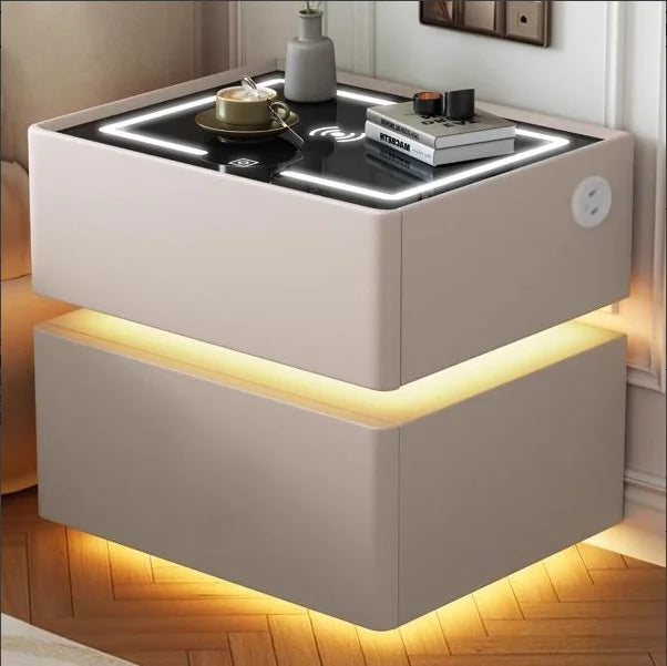 Smart Nightstand with Sensor Light