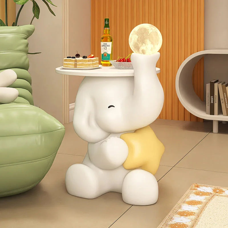 Elephant Statue Side Table