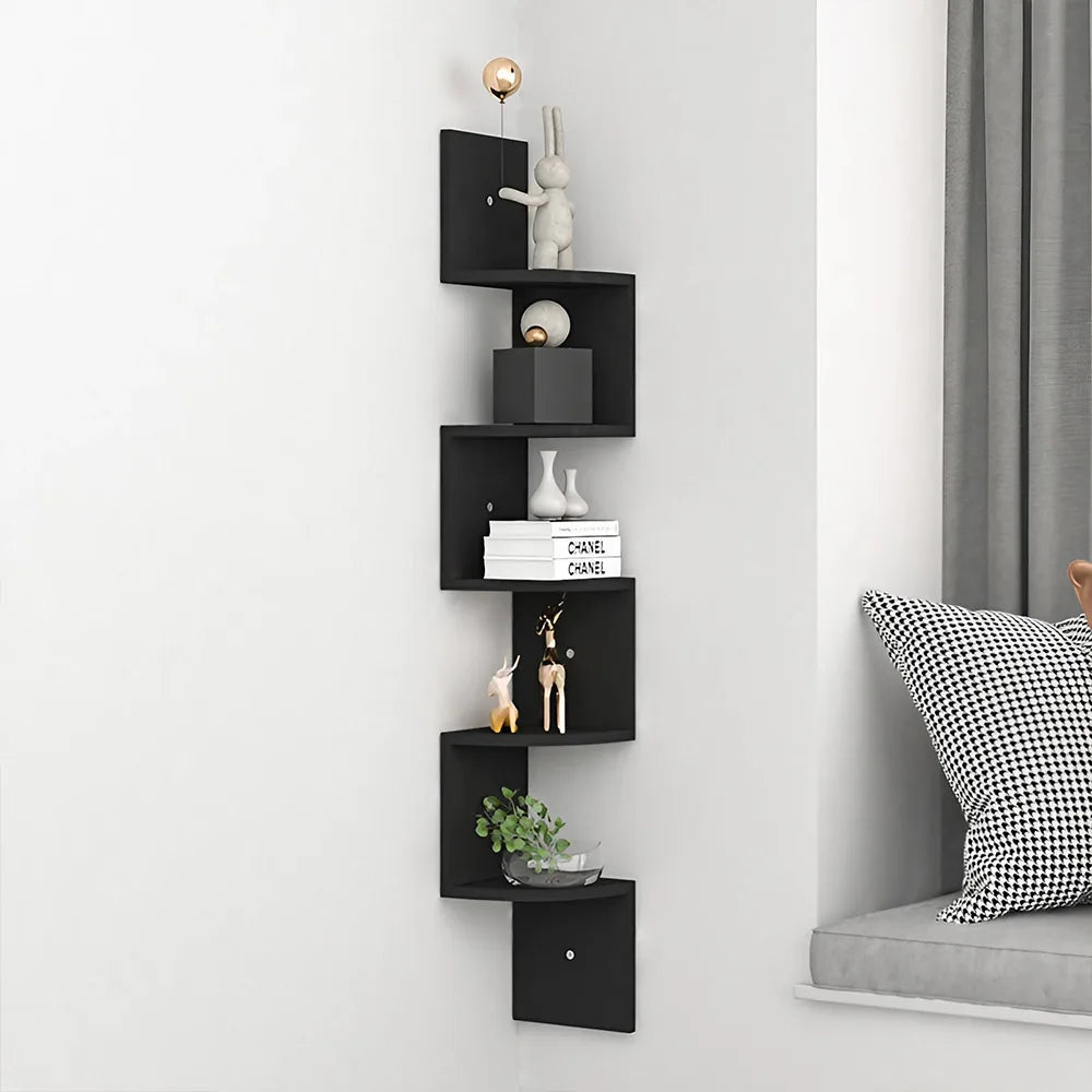 5-Layer Wooden Wall Rack