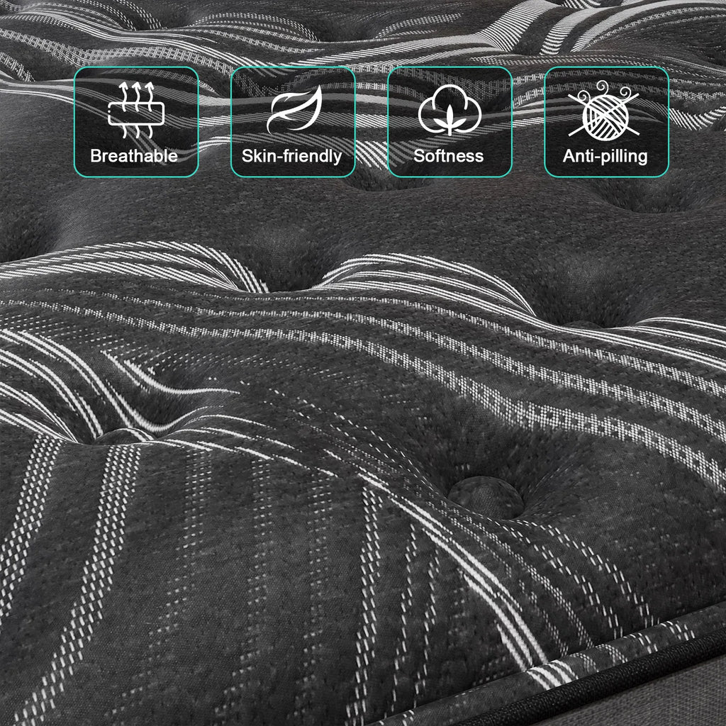 12" Gel Memory Foam Hybrid Pocket Spring Mattress