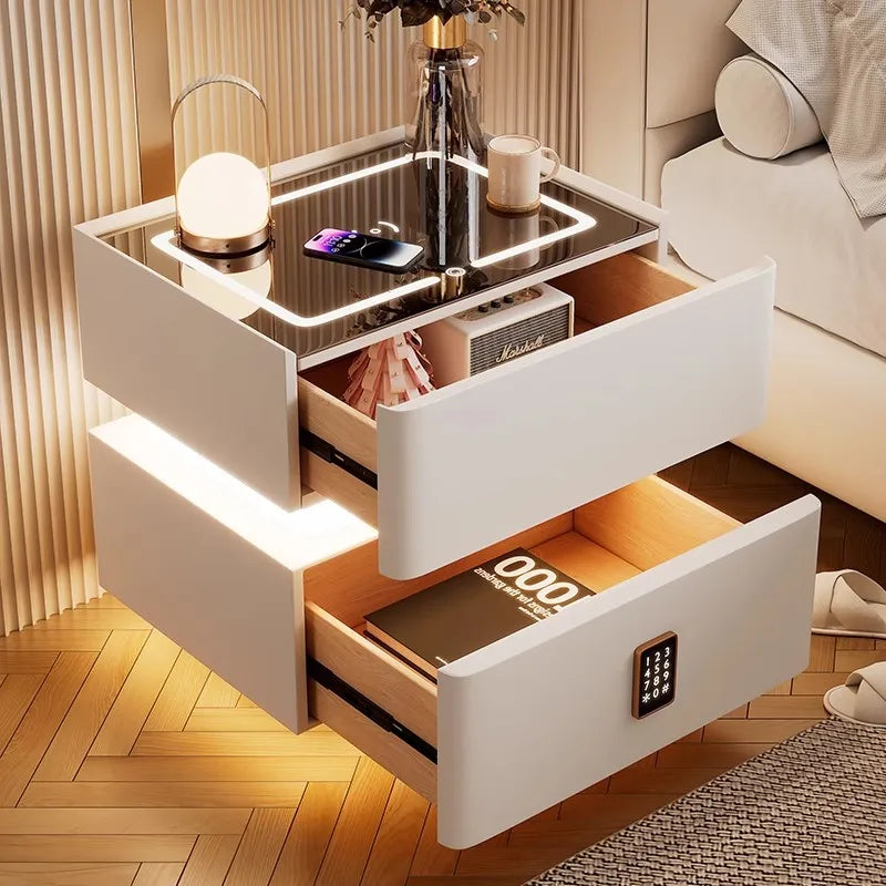 Smart Nightstand with Sensor Light
