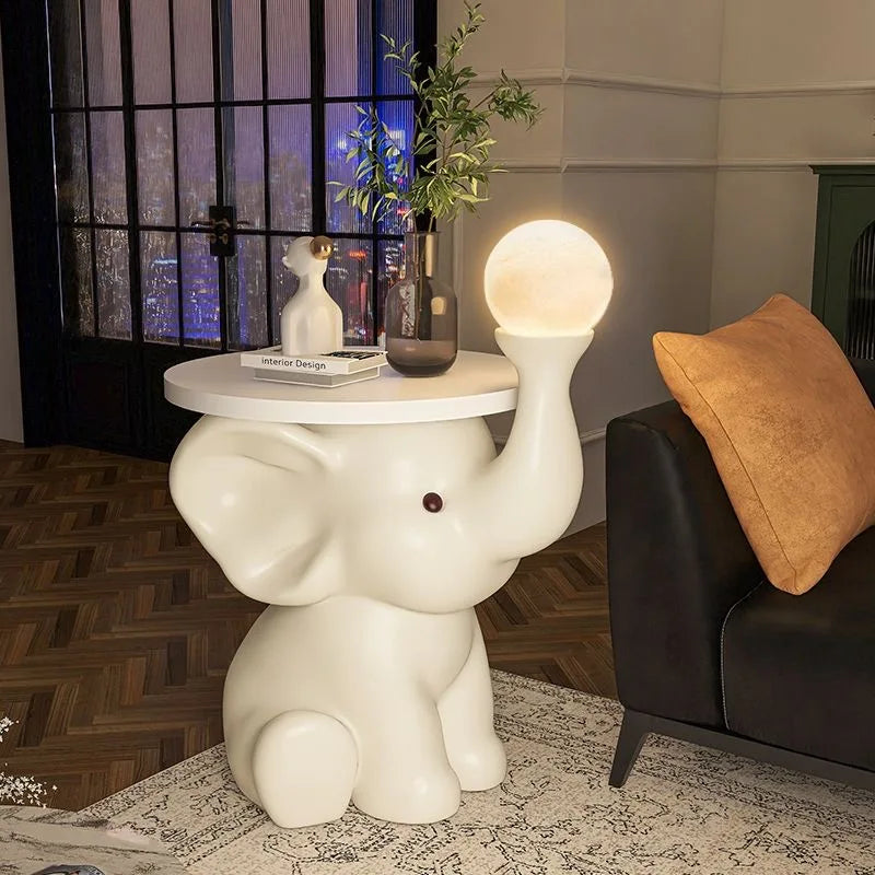 Elephant Statue Side Table