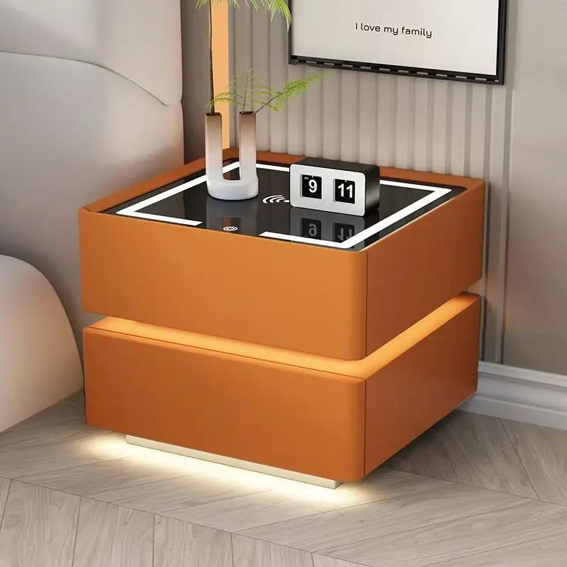 Smart Nightstand with Sensor Light