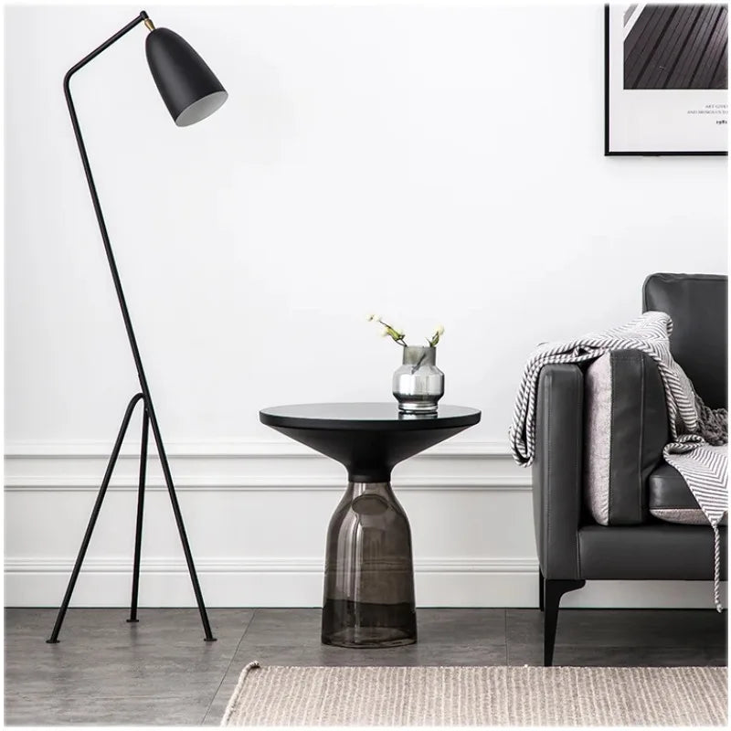 Nordic Round Smoked Glass Nesting Coffee Tables