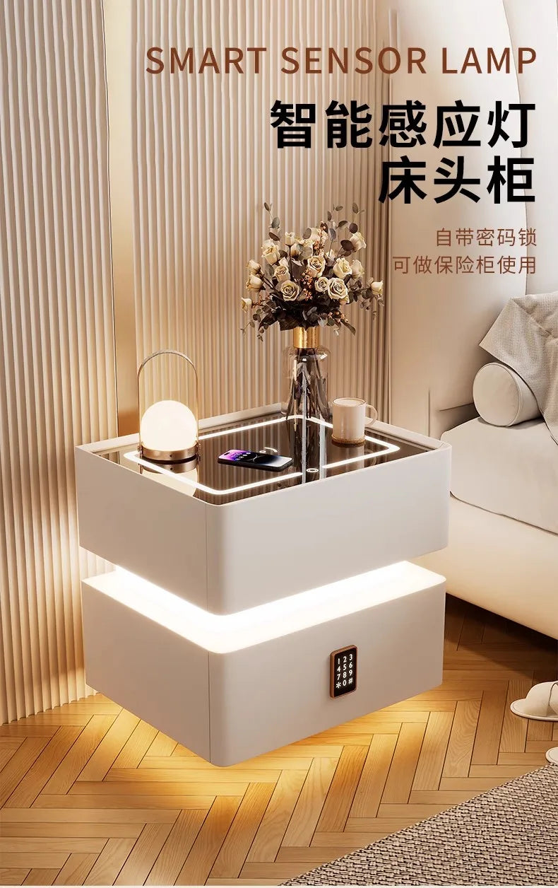 Smart Nightstand with Sensor Light