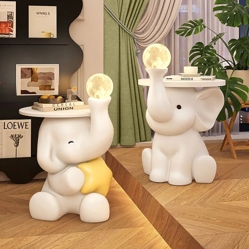 Elephant Statue Side Table