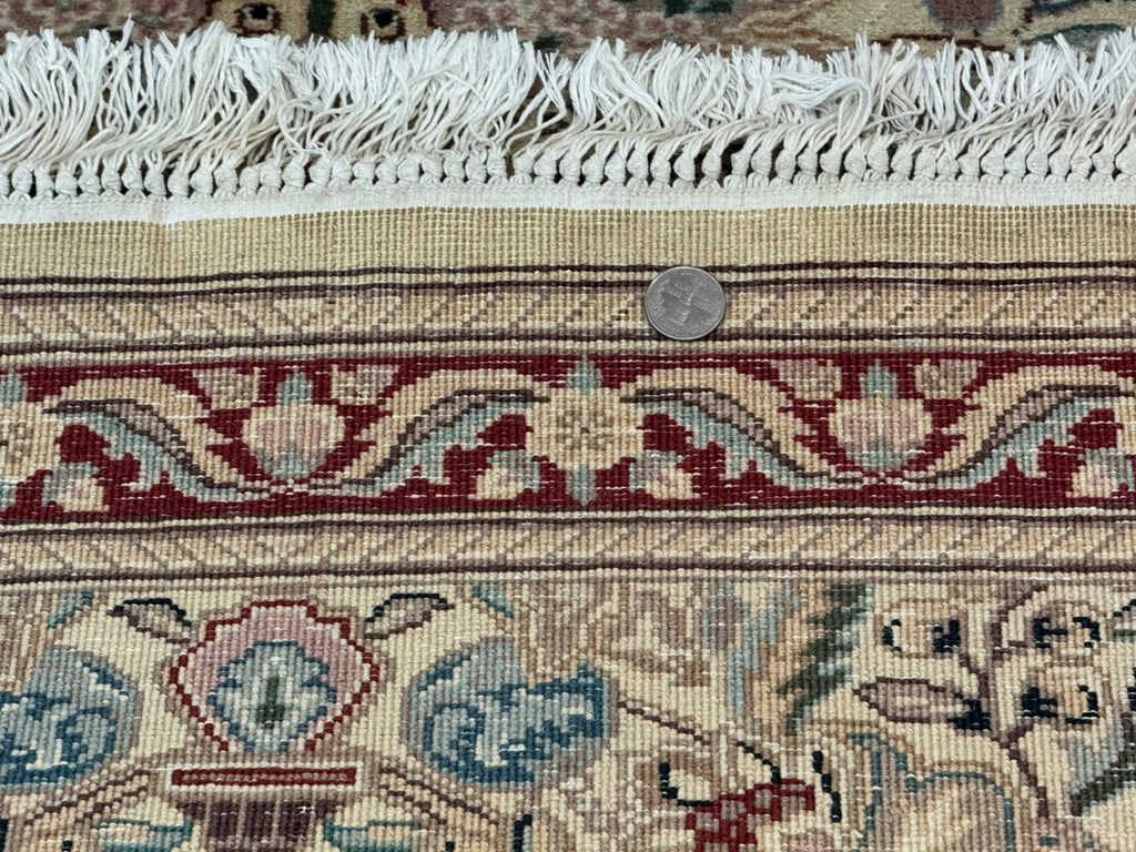 Pakistani Runner Rug 2.8 x 14, Pak Persian Hallway Rug, Cream Color